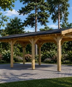 Träcarport 18 m² (3m x 6m)