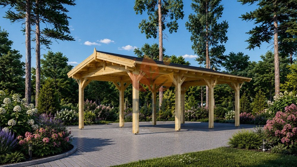 Träcarport 18 m² (3m x 6m)