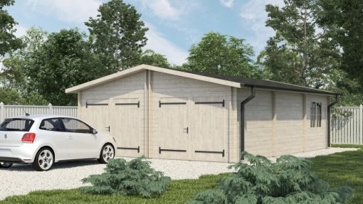 Dubbelgarage Hangar på 54 m² med en tjocklek på 44 / 66 mm