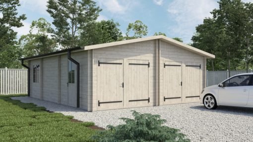 Dubbelgarage Hangar på 54 m² med en tjocklek på 44 / 66 mm