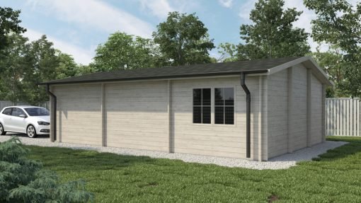 Dubbelgarage Hangar på 54 m² med en tjocklek på 44 / 66 mm