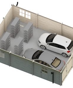 Dubbelgarage Hangar på 54 m² med en tjocklek på 44 / 66 mm