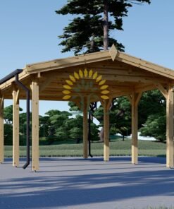 Trä carport Classic (18 m² ), 3m x 6m