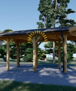 Trä carport Classic (18 m² ), 3m x 6m