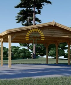 Trä Carport classic (36 m² ) 6m x 6m