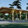 Trä Carport classic (36 m² ) 6m x 6m