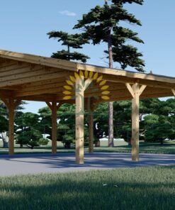 Trä Carport classic (36 m² ) 6m x 6m