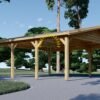 Trä Carport classic (36 m² ) 6m x 6m