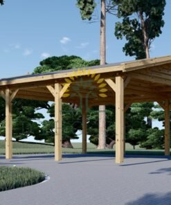 Trä Carport classic (36 m² ) 6m x 6m