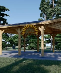 Trä Carport classic (36 m² ) 6m x 6m