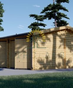 Dubbel alternativ trä garage 36m², 44mm