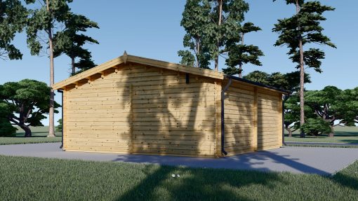 Dubbel alternativ trä garage 36m², 44mm