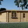 Trä garage Modern platt tak 24m², 44mm