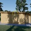 Trä garage Modern platt tak 24m², 44mm
