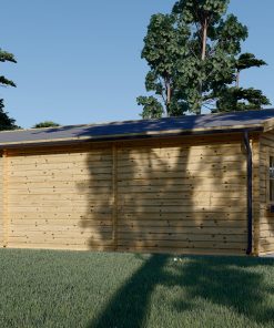 Trippel trä garage 54 m², 44 mm