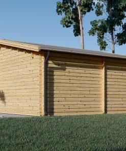Trä Garage med Carport 40m², 44mm