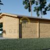 Trä Garage med Carport 40m², 44mm