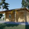 Trä Garage med Carport 40m², 44mm