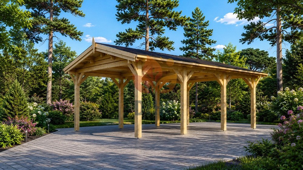 Träcarport 18 m² (3m x 6m)