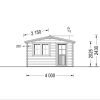Attefallshus DREUX 12m² (4x3), 44mm