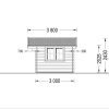Attefallshus DREUX 12m² (4x3), 44mm