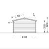 Attefallshus DREUX 12m² (4x3), 44mm
