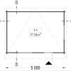 Attefallshus DREUX platt tak 19.9m², 44mm