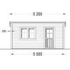 Attefallshus DREUX platt tak 19.9m², 44mm