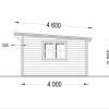 Attefallshus DREUX platt tak 19.9m², 44mm