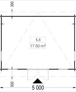Trädgårdskontor ESSEX 19.9m² (5x4), 44mm