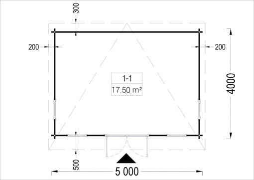 Trädgårdskontor ESSEX 19.9m² (5x4), 44mm