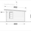 Trädgårdskontor ESSEX 19.9m² (5x4), 44mm