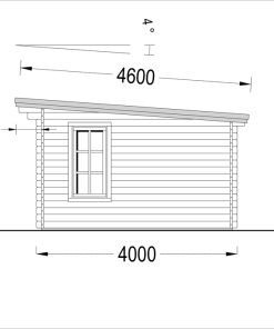 Trädgårdskontor ESSEX 19.9m² (5x4), 44mm