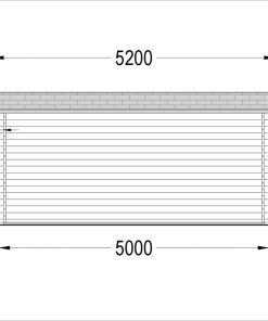 Trädgårdskontor ESSEX 19.9m² (5x4), 44mm
