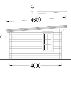 Trädgårdskontor ESSEX 19.9m² (5x4), 44mm
