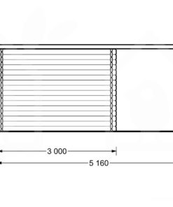 Friggebod med Terrass AISNE PLUS 9m² (3x3) 28mm