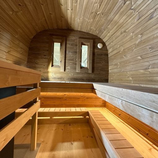 Bastu BUS 5.9 m X 2.3 m - Tillverkad av termoträ