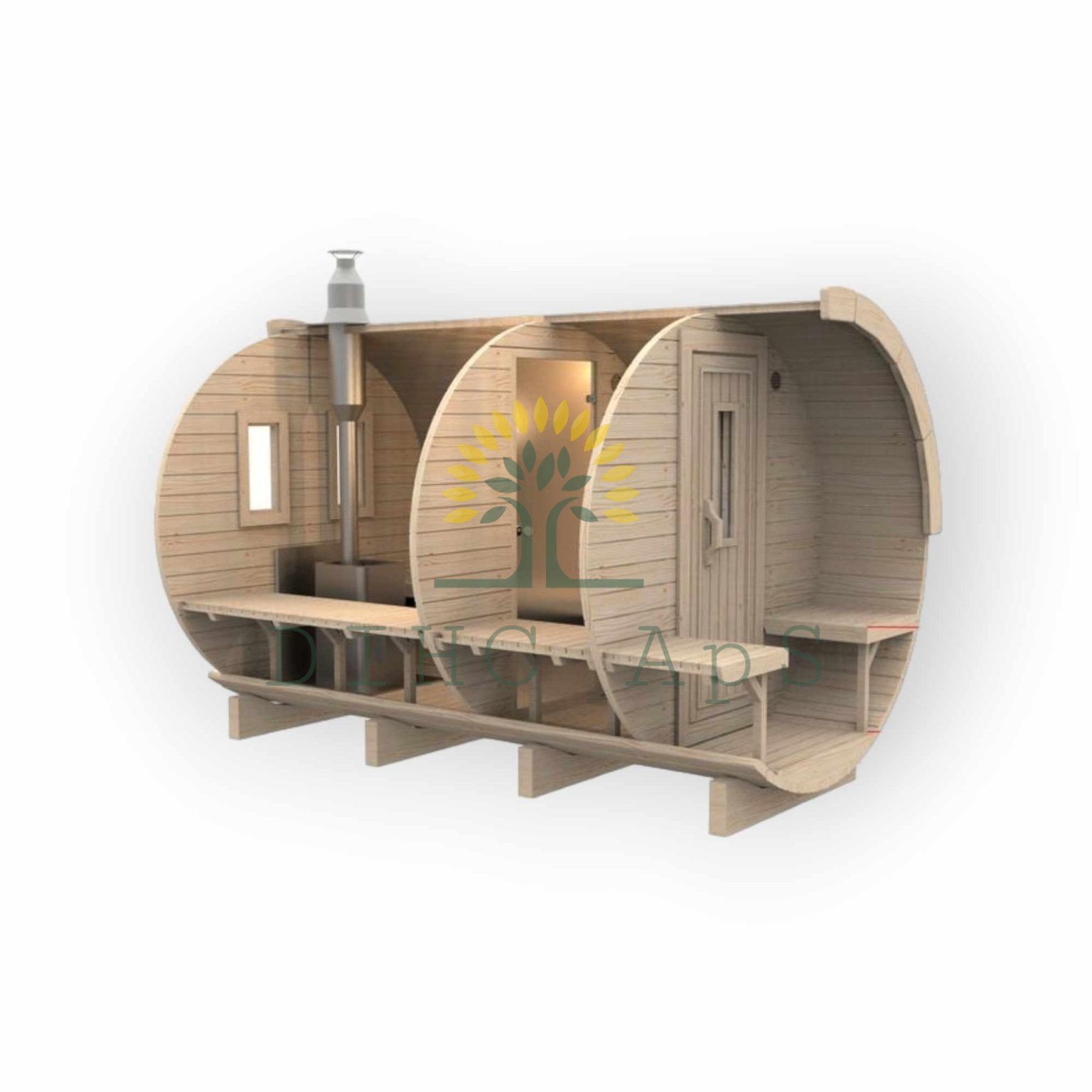 Bastutunna 4.0 m / Ø 2,27 (med 1 m omklädningsrum)