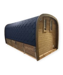 Bastu BUS 4.8 m X 2.3 m - Tillverkad av termoträ