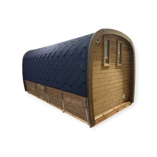 Bastu BUS 4.8 m X 2.3 m - Tillverkad av termoträ