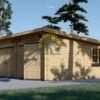 Dubbel platt tak Trä garage 36m², 44mm