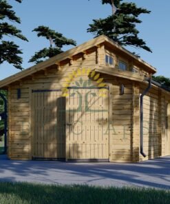 Twin trä garage 24m², 44mm