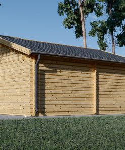 Twin trä garage 24m², 44mm