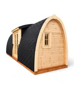 Isolerad Camping Pod 2.4 × 6.6 m med sidoingång