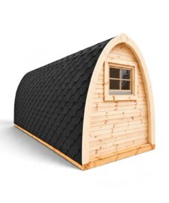 Isolerad Camping Pod 2.4 × 6.6 m med sidoingång