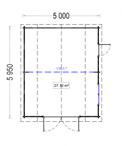 Garage Mississippi 30m², 44mm - Plan