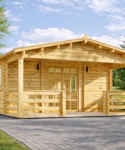 Timmerstuga med terrass Hymer, 42 m² + 10 m²