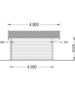 Fritidshus WISSOUS 19.9m² (5x4) 34mm