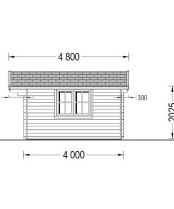 Fritidshus WISSOUS 19.9m² (5x4) 34mm