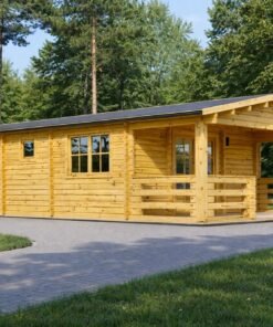 Timmerstuga med terrass Hymer, 42 m² + 10 m²